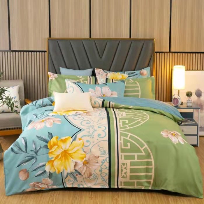 Thickened Brushed Four-piece Winter Bed Sheet And Duvet Cover Three-piece Bedding Set - Starttech Online Market