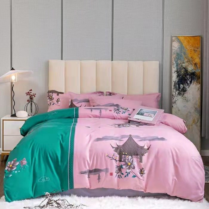 Thickened Brushed Four-piece Winter Bed Sheet And Duvet Cover Three-piece Bedding Set - Starttech Online Market