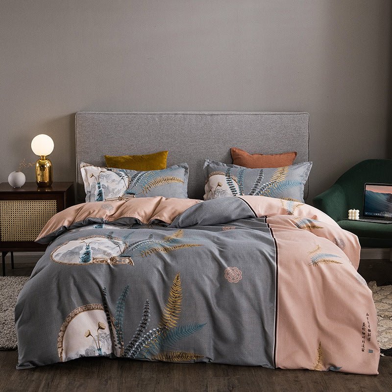 Thickened Brushed Four-piece Winter Bed Sheet And Duvet Cover Three-piece Bedding Set - Starttech Online Market