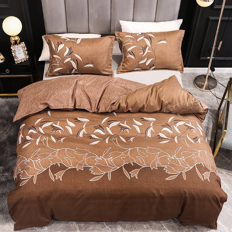 Three-piece Bedding Set, Plain Quilt Cover, Pillowcase, Four-piece Set Without Bed Linen - Starttech Online Market