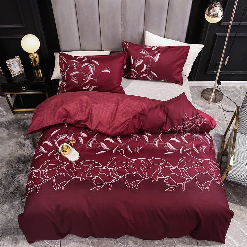 Three-piece Bedding Set, Plain Quilt Cover, Pillowcase, Four-piece Set Without Bed Linen - Starttech Online Market