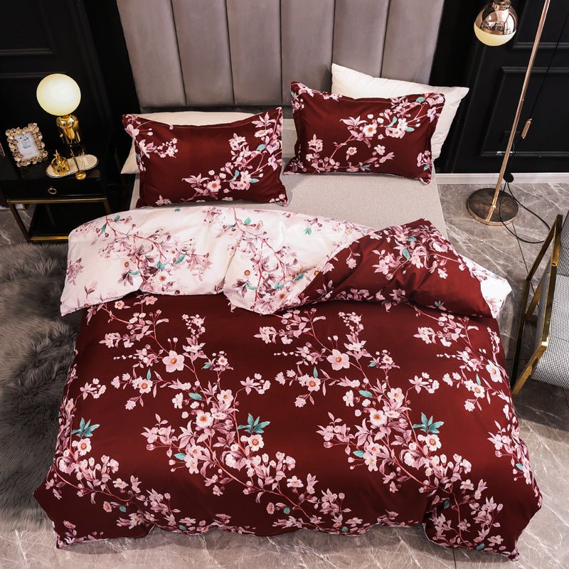 Three-piece Bedding Set, Plain Quilt Cover, Pillowcase, Four-piece Set Without Bed Linen - Starttech Online Market