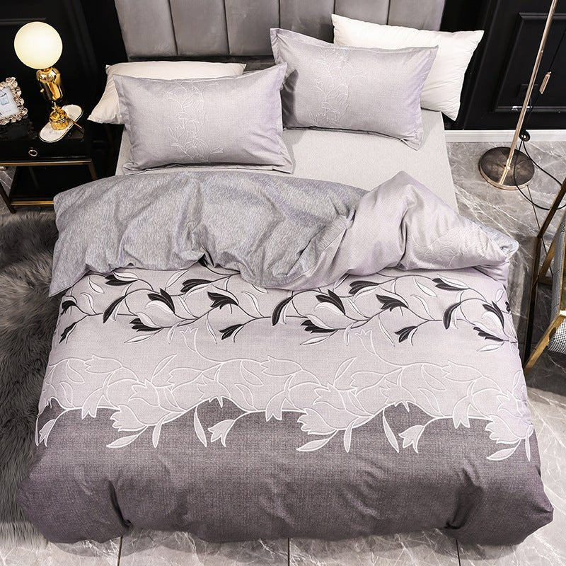 Three-piece Bedding Set, Plain Quilt Cover, Pillowcase, Four-piece Set Without Bed Linen - Starttech Online Market