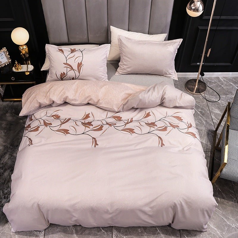 Three-piece Bedding Set, Plain Quilt Cover, Pillowcase, Four-piece Set Without Bed Linen - Starttech Online Market