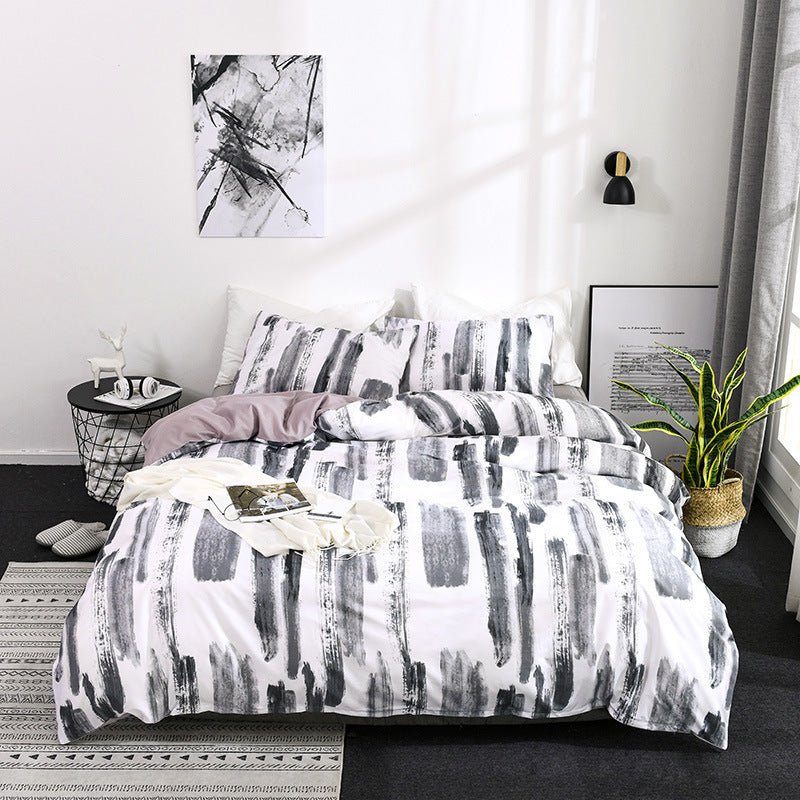 Three-piece Ink Graffiti Set For Home Textiles And Bedding - Starttech Online Market