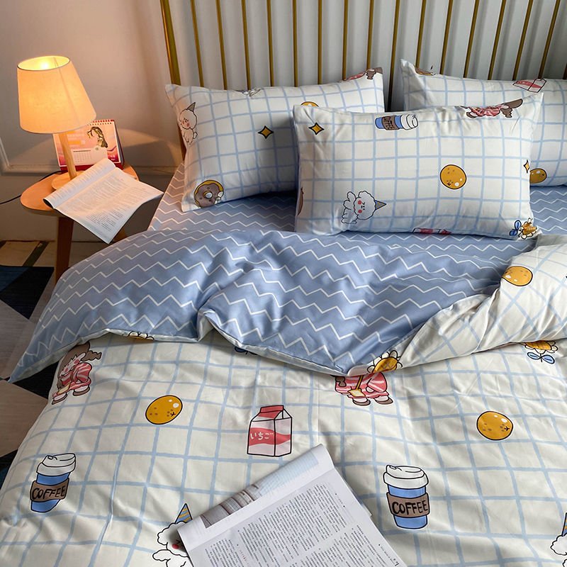 Three-Piece Set Of Single Bed Sheets In Student Dormitory - Starttech Online Market