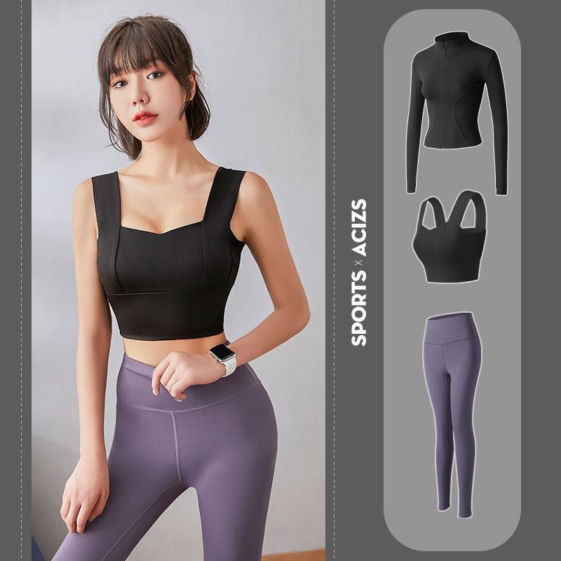 Three-piece set of thin fitness clothes for autumn - Starttech Online Market