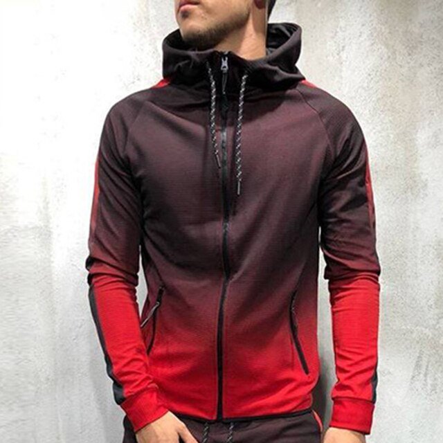 Tracksuit Men Sport Kit Zipper Hoodies And Joggers Sweatpants Hip Hop Gym Sportswear - Starttech Online Market