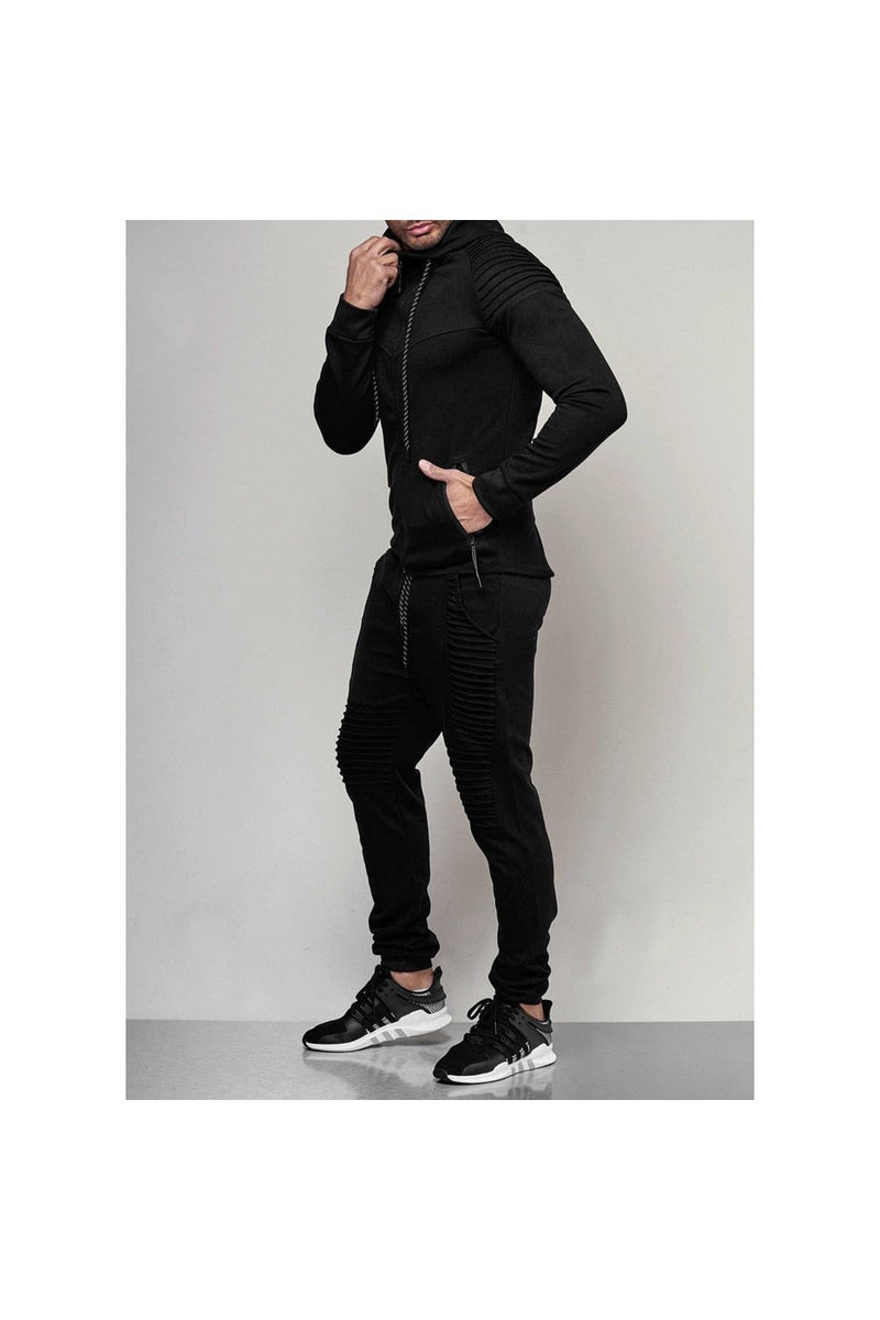 Tracksuit men sport suit running gym clothing casual hoodies tracksuit set men zipper sweatshirt+pant jogger suit chandal hombre - Starttech Online Market