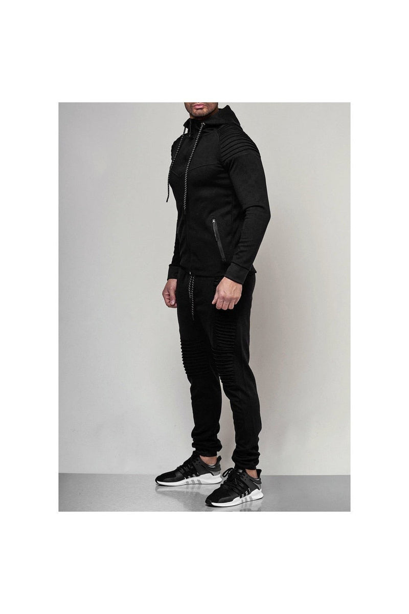 Tracksuit men sport suit running gym clothing casual hoodies tracksuit set men zipper sweatshirt+pant jogger suit chandal hombre - Starttech Online Market