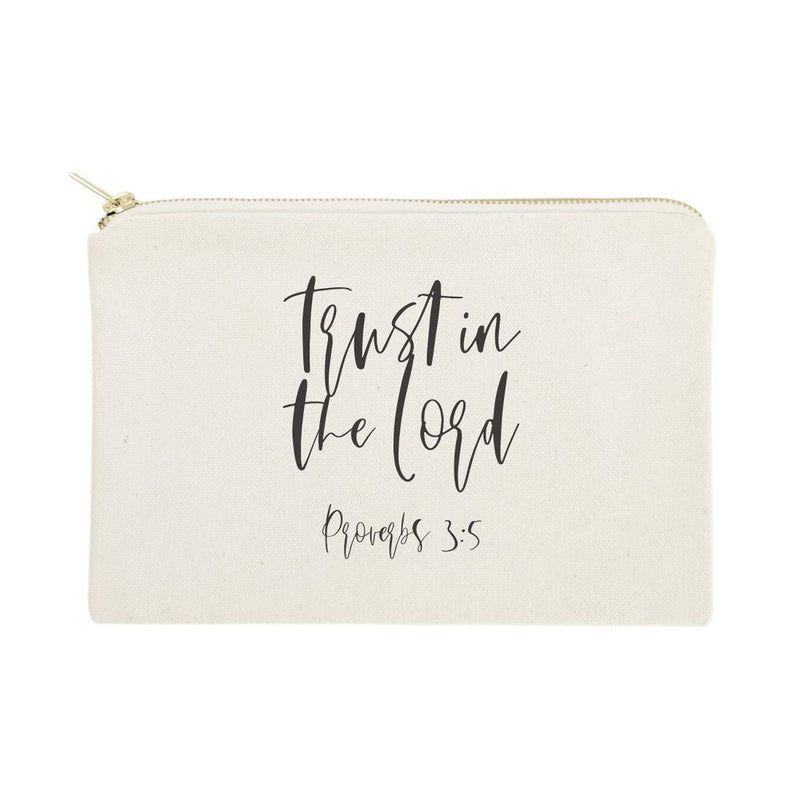 Trust in the Lord, Proverbs 3:5 Cotton Canvas Cosmetic Bag - Starttech Online Market