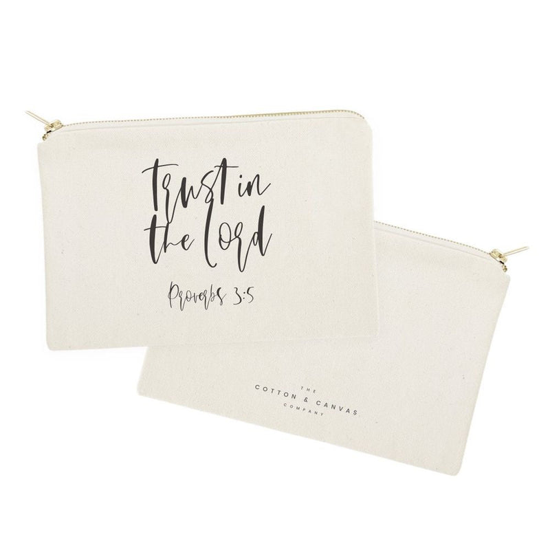 Trust in the Lord, Proverbs 3:5 Cotton Canvas Cosmetic Bag - Starttech Online Market