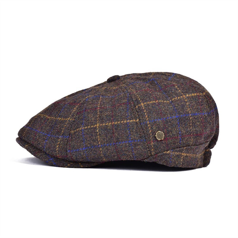 VOBOOM Wool Tweed Newsboy Cap Mens Women Warm Flat Cap Large Check Driver Cabbie Hat Autumn Winter Beret Hats 188 - Starttech Online Market