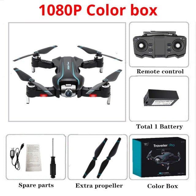 WIFI Drone 4K HD with Adjustable Wide Angle Camera FPV Real Time Aerial Video Foldable Quadrocopter Gesture Photo RC Dron Toys - Starttech Online Market