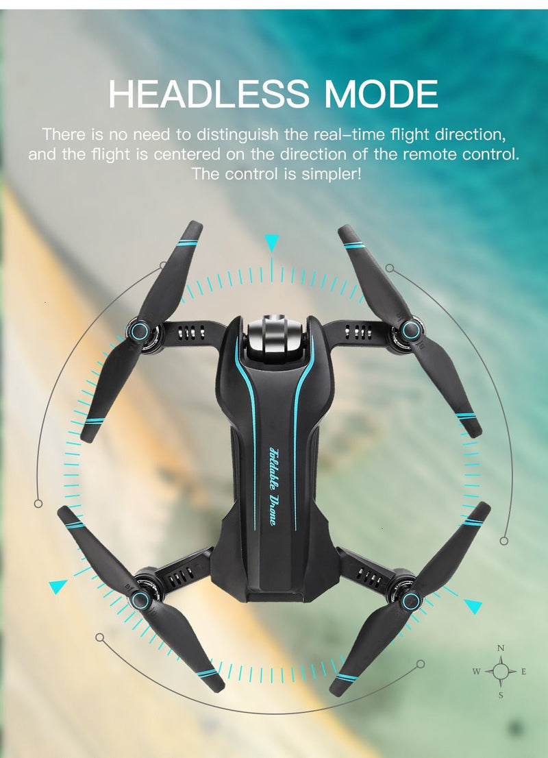 WIFI Drone 4K HD with Adjustable Wide Angle Camera FPV Real Time Aerial Video Foldable Quadrocopter Gesture Photo RC Dron Toys - Starttech Online Market