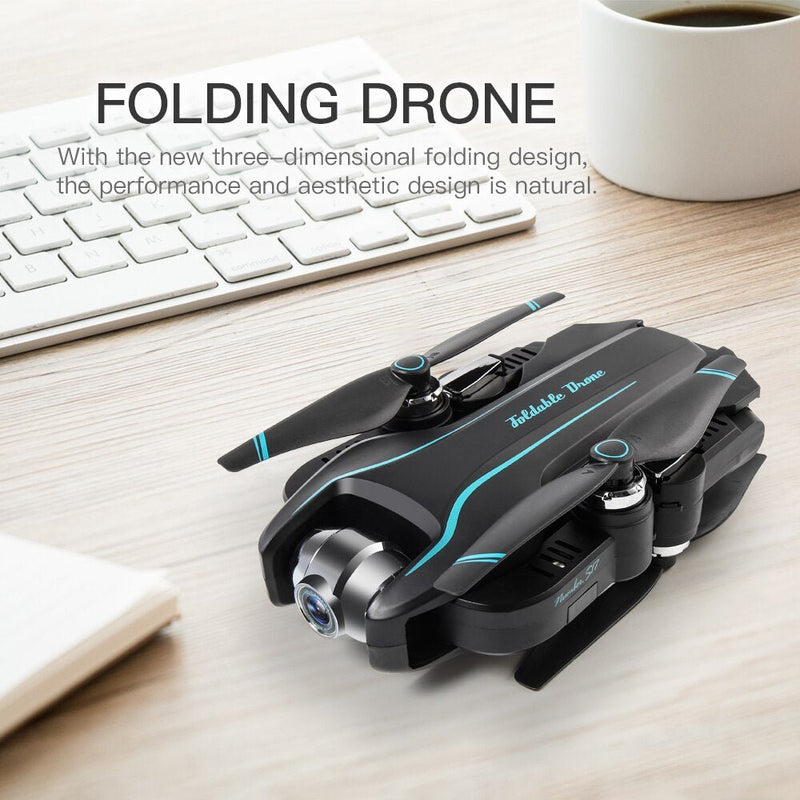 WIFI Drone 4K HD with Adjustable Wide Angle Camera FPV Real Time Aerial Video Foldable Quadrocopter Gesture Photo RC Dron Toys - Starttech Online Market