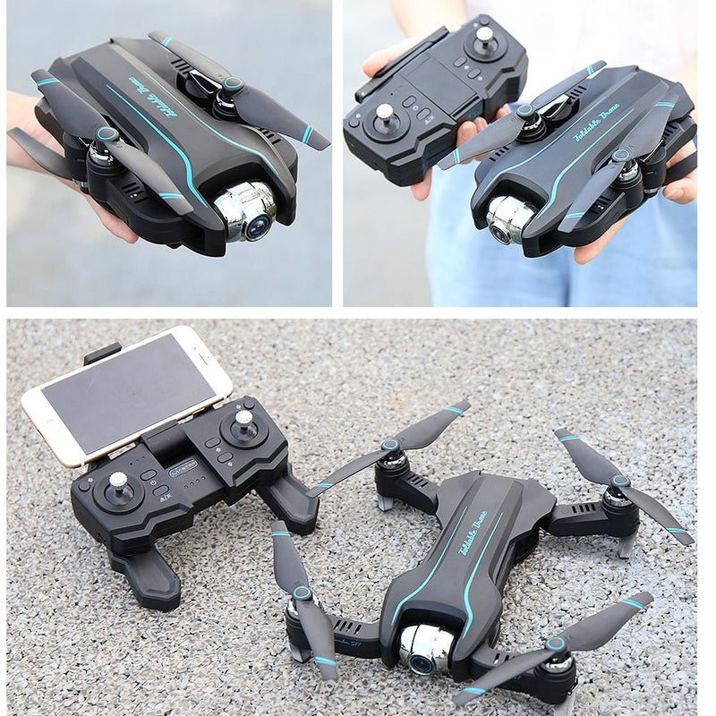 WIFI Drone 4K HD with Adjustable Wide Angle Camera FPV Real Time Aerial Video Foldable Quadrocopter Gesture Photo RC Dron Toys - Starttech Online Market