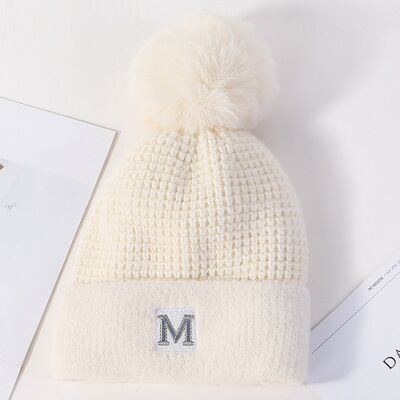 Winter Faux Mink Fur Wool Knitted Hat Skullies Beanies Bonnet Girl's Pompom Female Cap - Starttech Online Market