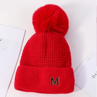 Winter Faux Mink Fur Wool Knitted Hat Skullies Beanies Bonnet Girl's Pompom Female Cap - Starttech Online Market