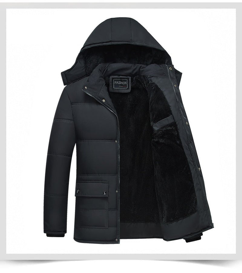 Winter Thick Warm Coat Parkas Hooded Winter Windproof Jacket for Men - Starttech Online Market