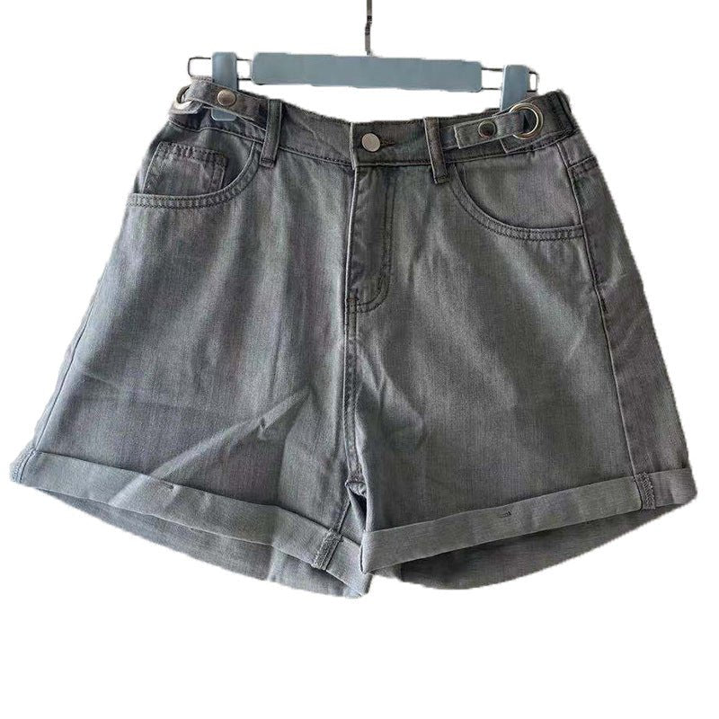 Women's Fashion Slim Elastic Waist Denim Shorts - Starttech Online Market