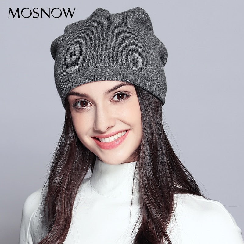 Women'S Hats Knitted Wool Autumn Winter Casual High Quality Brand New 2019 Hot Sale Hat Female Skullies Beanies