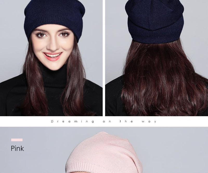 Women'S Hats Knitted Wool Autumn Winter Casual High Quality Brand New 2019 Hot Sale Hat Female Skullies Beanies