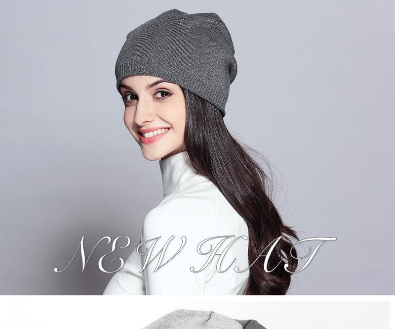 Women'S Hats Knitted Wool Autumn Winter Casual High Quality Brand New 2019 Hot Sale Hat Female Skullies Beanies