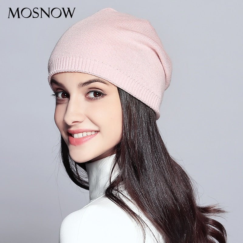 Women'S Hats Knitted Wool Autumn Winter Casual High Quality Brand New 2019 Hot Sale Hat Female Skullies Beanies