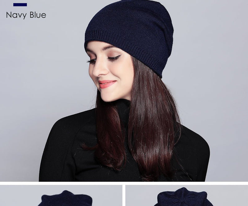 Women'S Hats Knitted Wool Autumn Winter Casual High Quality Brand New 2019 Hot Sale Hat Female Skullies Beanies