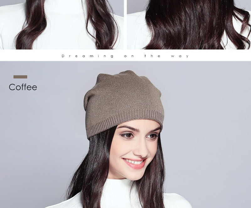 Women'S Hats Knitted Wool Autumn Winter Casual High Quality Brand New 2019 Hot Sale Hat Female Skullies Beanies