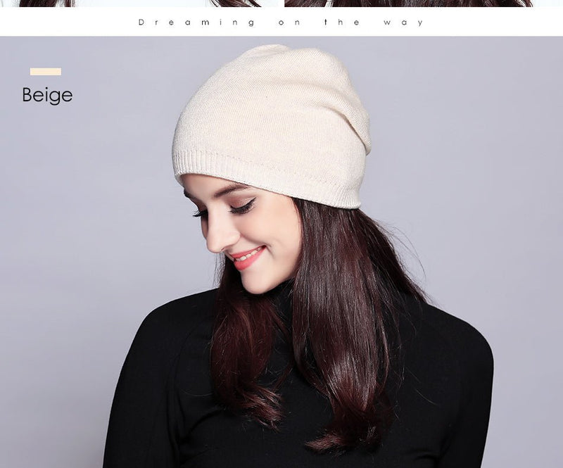 Women'S Hats Knitted Wool Autumn Winter Casual High Quality Brand New 2019 Hot Sale Hat Female Skullies Beanies