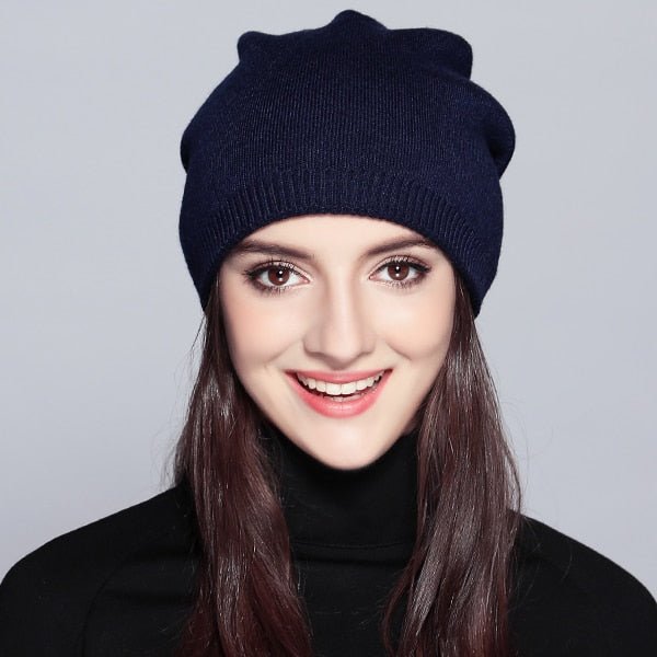 Women'S Hats Knitted Wool Autumn Winter Casual High Quality Brand New 2019 Hot Sale Hat Female Skullies Beanies