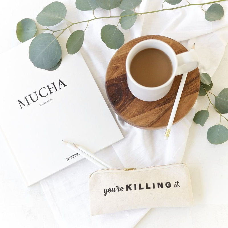 You're Killing It Cotton Canvas Pencil Case and Travel Pouch - Starttech Online Market