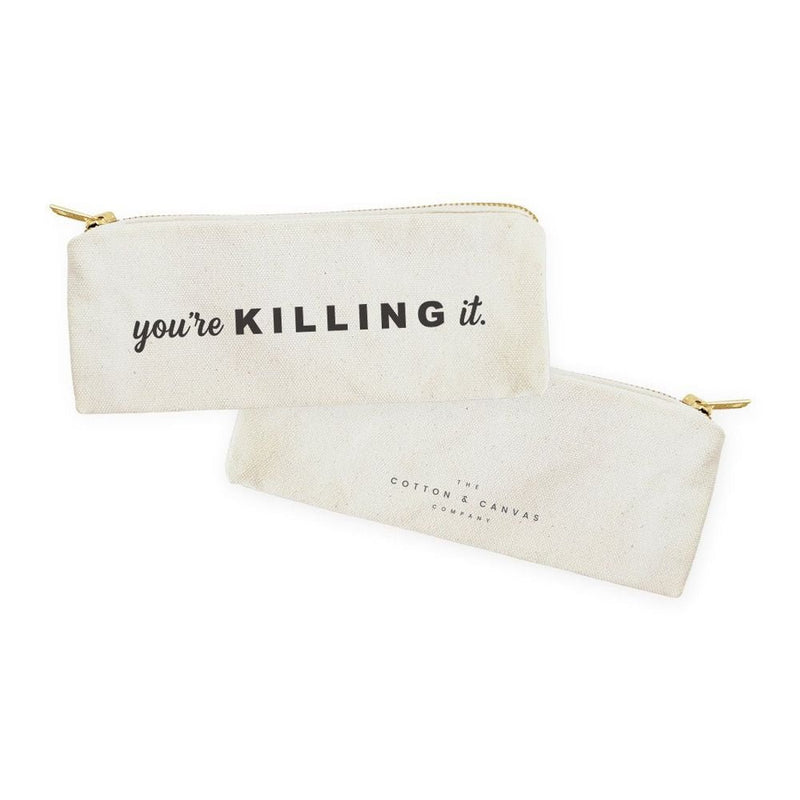 You're Killing It Cotton Canvas Pencil Case and Travel Pouch - Starttech Online Market