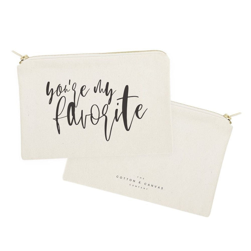 You're My Favorite Cotton Canvas Cosmetic Bag - Starttech Online Market