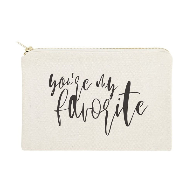 You're My Favorite Cotton Canvas Cosmetic Bag - Starttech Online Market